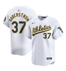 Men Oakland Athletics 37 Tyler Soderstrom White Home Limited Stitched Jersey