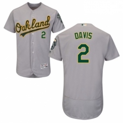 Mens Majestic Oakland Athletics 2 Khris Davis Grey Flexbase Authentic Collection MLB Jersey Mens Majestic Oakland Athletics 2 Khris Davis Grey Flexbase Authentic Collection MLB Jersey