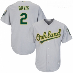 Mens Majestic Oakland Athletics 2 Khris Davis Replica Grey Road Cool Base MLB Jersey  Mens Majestic Oakland Athletics 2 Khris Davis Replica Grey Road Cool Base MLB Jersey