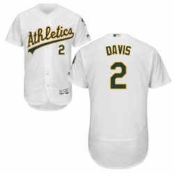 Mens Majestic Oakland Athletics 2 Khris Davis White Flexbase Authentic Collection MLB Jersey Mens Majestic Oakland Athletics 2 Khris Davis White Flexbase Authentic Collection MLB Jersey