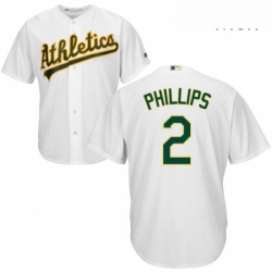Mens Majestic Oakland Athletics 2 Tony Phillips Replica White Home Cool Base MLB Jersey Mens Majestic Oakland Athletics 2 Tony Phillips Replica White Home Cool Base MLB Jersey