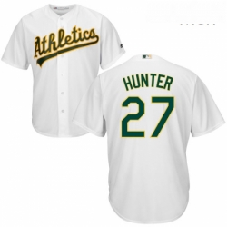 Mens Majestic Oakland Athletics 27 Catfish Hunter Replica White Home Cool Base MLB Jersey Mens Majestic Oakland Athletics 27 Catfish Hunter Replica White Home Cool Base MLB Jersey