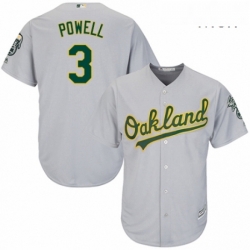 Mens Majestic Oakland Athletics 3 Boog Powell Replica Grey Road Cool Base MLB Jersey  Mens Majestic Oakland Athletics 3 Boog Powell Replica Grey Road Cool Base MLB Jersey