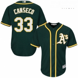 Mens Majestic Oakland Athletics 33 Jose Canseco Replica Green Alternate 1 Cool Base MLB Jersey Mens Majestic Oakland Athletics 33 Jose Canseco Replica Green Alternate 1 Cool Base MLB Jersey