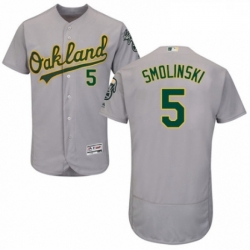 Mens Majestic Oakland Athletics 5 Jake Smolinski Grey Road Flex Base Authentic Collection MLB Jersey Mens Majestic Oakland Athletics 5 Jake Smolinski Grey Road Flex Base Authentic Collection MLB Jersey