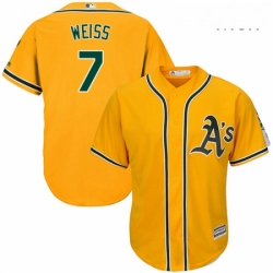 Mens Majestic Oakland Athletics 7 Walt Weiss Replica Gold Alternate 2 Cool Base MLB Jersey Mens Majestic Oakland Athletics 7 Walt Weiss Replica Gold Alternate 2 Cool Base MLB Jersey