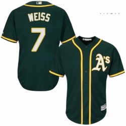 Mens Majestic Oakland Athletics 7 Walt Weiss Replica Green Alternate 1 Cool Base MLB Jersey Mens Majestic Oakland Athletics 7 Walt Weiss Replica Green Alternate 1 Cool Base MLB Jersey