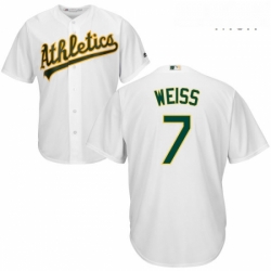 Mens Majestic Oakland Athletics 7 Walt Weiss Replica White Home Cool Base MLB Jersey Mens Majestic Oakland Athletics 7 Walt Weiss Replica White Home Cool Base MLB Jersey
