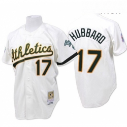 Mens Mitchell and Ness Oakland Athletics 17 Glenn Hubbard Replica White Throwback MLB Jersey Mens Mitchell and Ness Oakland Athletics 17 Glenn Hubbard Replica White Throwback MLB Jersey