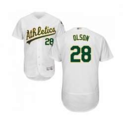 Mens Oakland Athletics 28 Matt Olson White Home Flex Base Authentic Collection Baseball Jersey Mens Oakland Athletics 28 Matt Olson White Home Flex Base Authentic Collection Baseball Jersey