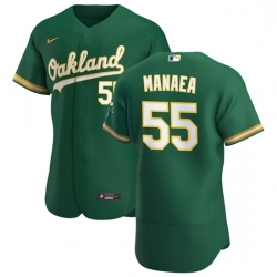 Oakland Athletics 55 Sean Manaea Men Nike Kelly Green Alternate 2020 Authentic Player MLB Jersey