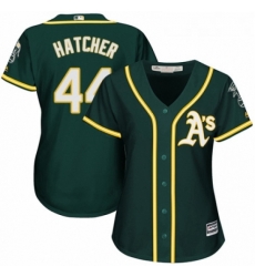 Womens Majestic Oakland Athletics 44 Chris Hatcher Replica Green Alternate 1 Cool Base MLB Jersey 