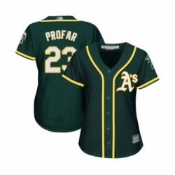 Womens Oakland Athletics 23 Jurickson Profar Replica Green Alternate 1 Cool Base Baseball Jersey 