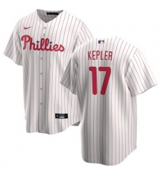 Men Philadelphia Phillies 17 Max Kepler White 2024 Cool Base Stitched Jersey