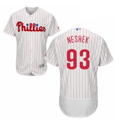 Mens Majestic Philadelphia Phillies 93 Pat Neshek White Home Flex Base Authentic Collection MLB Jersey