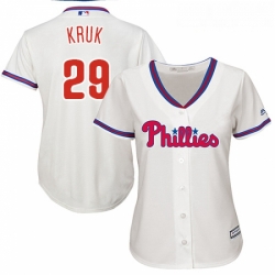 Womens Majestic Philadelphia Phillies 29 John Kruk Authentic Cream Alternate Cool Base MLB Jersey Womens Majestic Philadelphia Phillies 29 John Kruk Authentic Cream Alternate Cool Base MLB Jersey