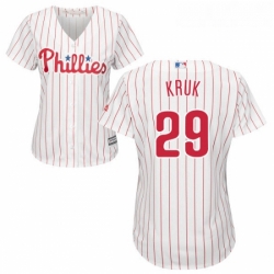 Womens Majestic Philadelphia Phillies 29 John Kruk Replica WhiteRed Strip Home Cool Base MLB Jersey Womens Majestic Philadelphia Phillies 29 John Kruk Replica WhiteRed Strip Home Cool Base MLB Jersey