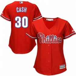 Womens Majestic Philadelphia Phillies 30 Dave Cash Replica Red Alternate Cool Base MLB Jersey Womens Majestic Philadelphia Phillies 30 Dave Cash Replica Red Alternate Cool Base MLB Jersey