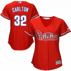 Womens Majestic Philadelphia Phillies 32 Steve Carlton Replica Red Alternate Cool Base MLB Jersey Womens Majestic Philadelphia Phillies 32 Steve Carlton Replica Red Alternate Cool Base MLB Jersey
