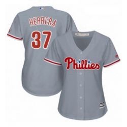 Womens Majestic Philadelphia Phillies 37 Odubel Herrera Authentic Grey Road Cool Base MLB Jersey  Womens Majestic Philadelphia Phillies 37 Odubel Herrera Authentic Grey Road Cool Base MLB Jersey