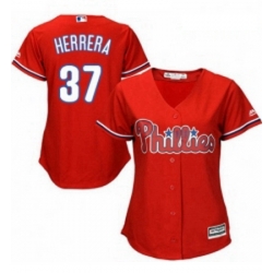 Womens Majestic Philadelphia Phillies 37 Odubel Herrera Authentic Red Alternate Cool Base MLB Jersey  Womens Majestic Philadelphia Phillies 37 Odubel Herrera Authentic Red Alternate Cool Base MLB Jersey