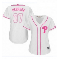 Womens Majestic Philadelphia Phillies 37 Odubel Herrera Replica White Fashion Cool Base MLB Jersey  Womens Majestic Philadelphia Phillies 37 Odubel Herrera Replica White Fashion Cool Base MLB Jersey