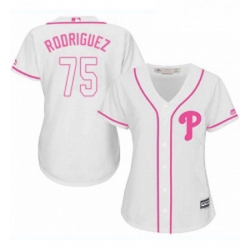 Womens Majestic Philadelphia Phillies 75 Francisco Rodriguez Authentic White Fashion Cool Base MLB Jersey  Womens Majestic Philadelphia Phillies 75 Francisco Rodriguez Authentic White Fashion Cool Base MLB Jersey