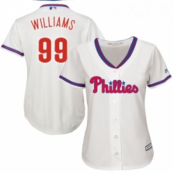Womens Majestic Philadelphia Phillies 99 Mitch Williams Authentic Cream Alternate Cool Base MLB Jersey Womens Majestic Philadelphia Phillies 99 Mitch Williams Authentic Cream Alternate Cool Base MLB Jersey