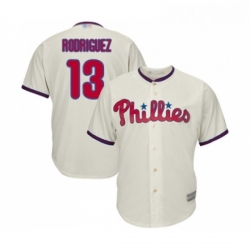 Youth Philadelphia Phillies 13 Sean Rodriguez Replica Cream Alternate Cool Base Baseball Jersey 