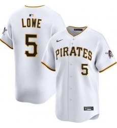Men Pittsburgh Pirates Brandon Lowe #5 Flex Base Home White Limited Jersey