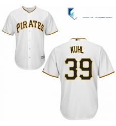 Mens Majestic Pittsburgh Pirates 39 Chad Kuhl Replica White Home Cool Base MLB Jersey 