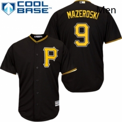 Mens Majestic Pittsburgh Pirates 9 Bill Mazeroski Replica Black Alternate Cool Base MLB Jersey