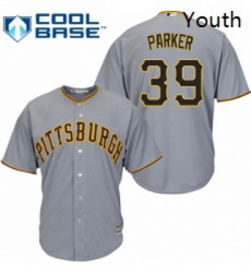 Youth Majestic Pittsburgh Pirates 39 Dave Parker Replica Grey Road Cool Base MLB Jersey