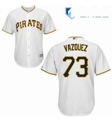 Youth Majestic Pittsburgh Pirates 73 Felipe Vazquez Authentic White Home Cool Base MLB Jersey 