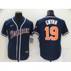 Men Nike San Diego Padres 19 Tony Gwynn Blue MLB Jersey