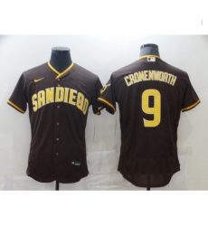 Men Nike San Diego Padres 9 Jake Cronenworth Brown 2021 Road Player Jersey