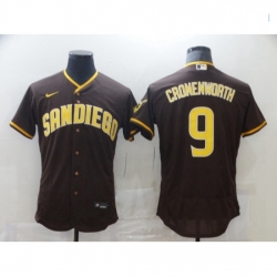 Men Nike San Diego Padres 9 Jake Cronenworth Brown 2021 Road Player Jersey