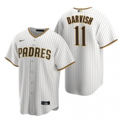 Men San Diego Padres 11 Yu Darvish White Home Coolbase Jersey