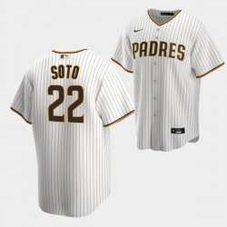 Men San Diego Padres 22 Juan Soto White Cool Base Stitched Baseball Jersey