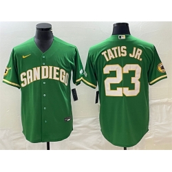 Men San Diego Padres 23 Fernando Tatis Jr  Green Cool Base Stitched Baseball Jersey