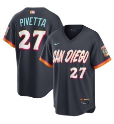 Men San Diego Padres  27 Nick Pivetta Obsidian 2026 City Connect Stadium Stitched Baseball Jersey
