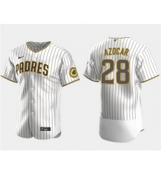 Men San Diego Padres 28 Jos E9 Azocar White Flex Base Stitched Baseball Jersey