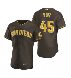 Men San Diego Padres 45 Luke Voit Brown Flex Base Stitched Baseball jersey