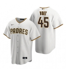 Men San Diego Padres 45 Luke Voit White Cool Base Stitched Jerse