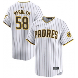 Men San Diego Padres 58 Wandy Peralta White Cool Base Stitched Baseball Jersey