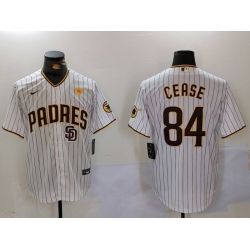 Men San Diego Padres 84 White With PS Patch Cool Base Stitched Baseball Jersey