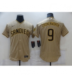 Women Nike San Diego Padres 9 Jake Cronenworth Sand Brown 2021 Road Player Jersey