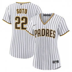 Women San Diego Padres 22 Juan Soto White Cool Base Stitched Baseball Jersey 28Run Small 29