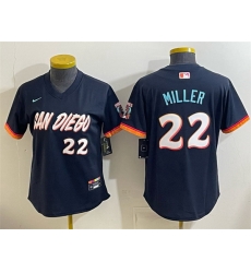 Youth San Diego Padres 22 Mason Miller Obsidian 2026 City Connect Stadium Stitched Baseball Jersey Youth San Diego Padres 22 Mason Miller Obsidian 2026 City Connect Stadium Stitched Baseball Jersey