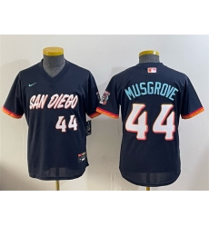 Youth San Diego Padres  44 Joe Musgrove Obsidian 2026 City Connect Stadium Stitched Baseball Jersey